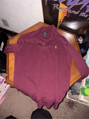 Ralph Lauren Wine Half-Zip Pullover